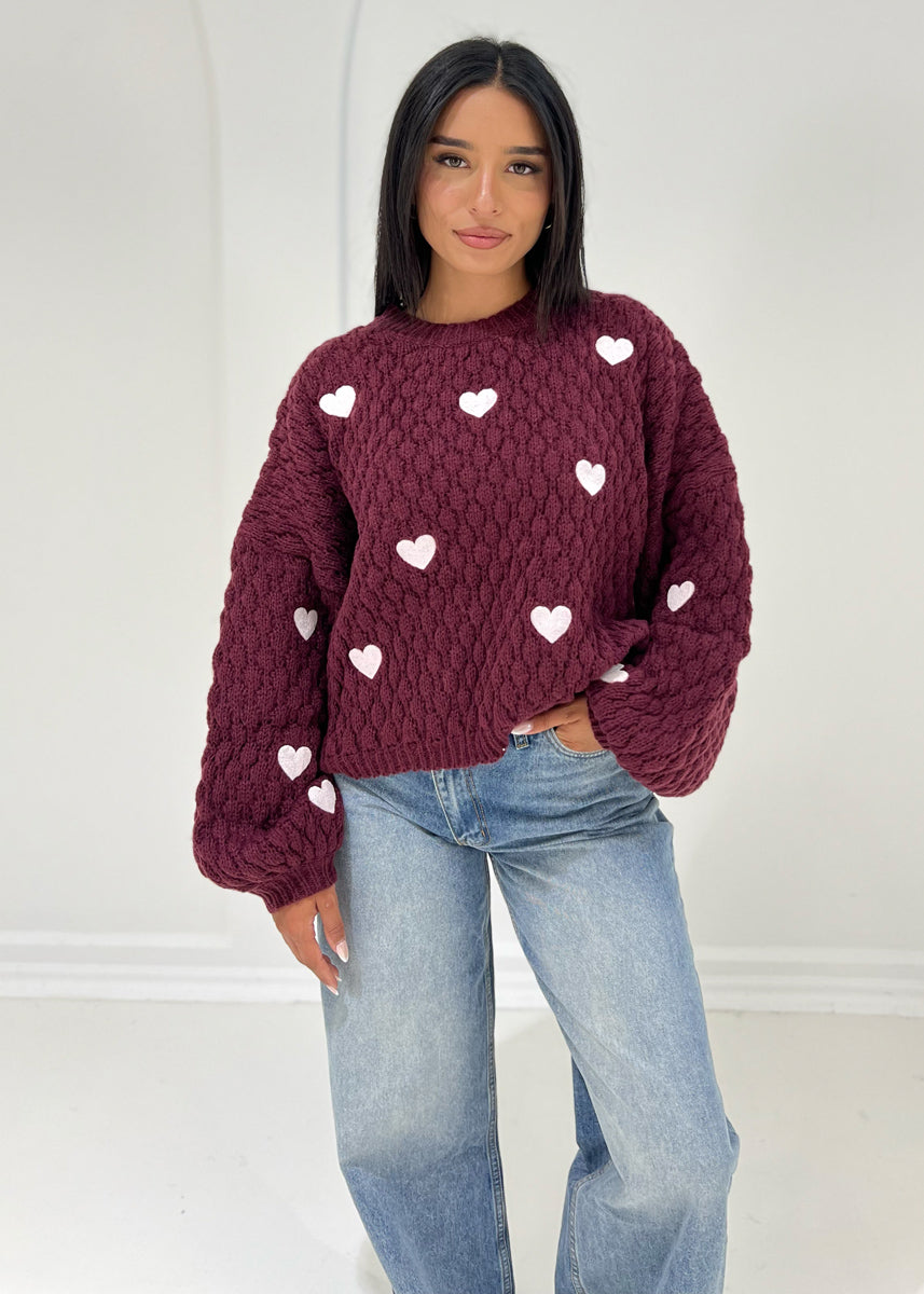 Pullover mit Herz-Muster