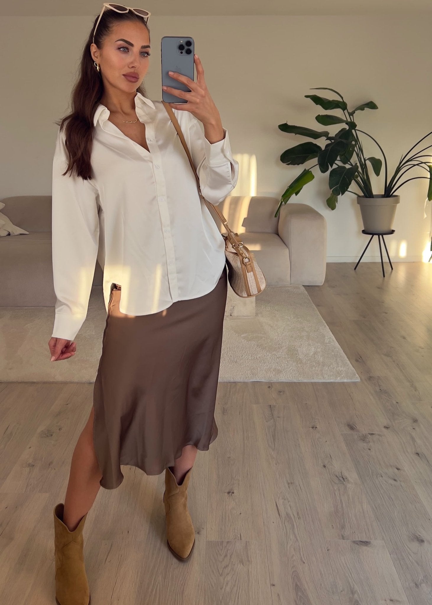 Satinbluse - NAHA