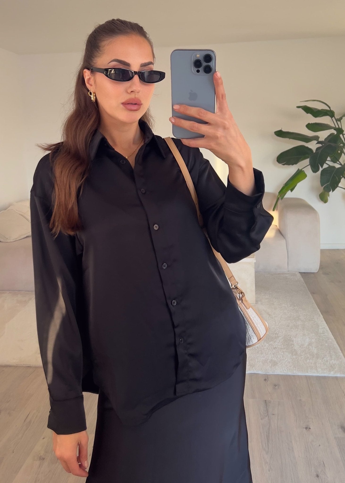 Satinbluse - NAHA
