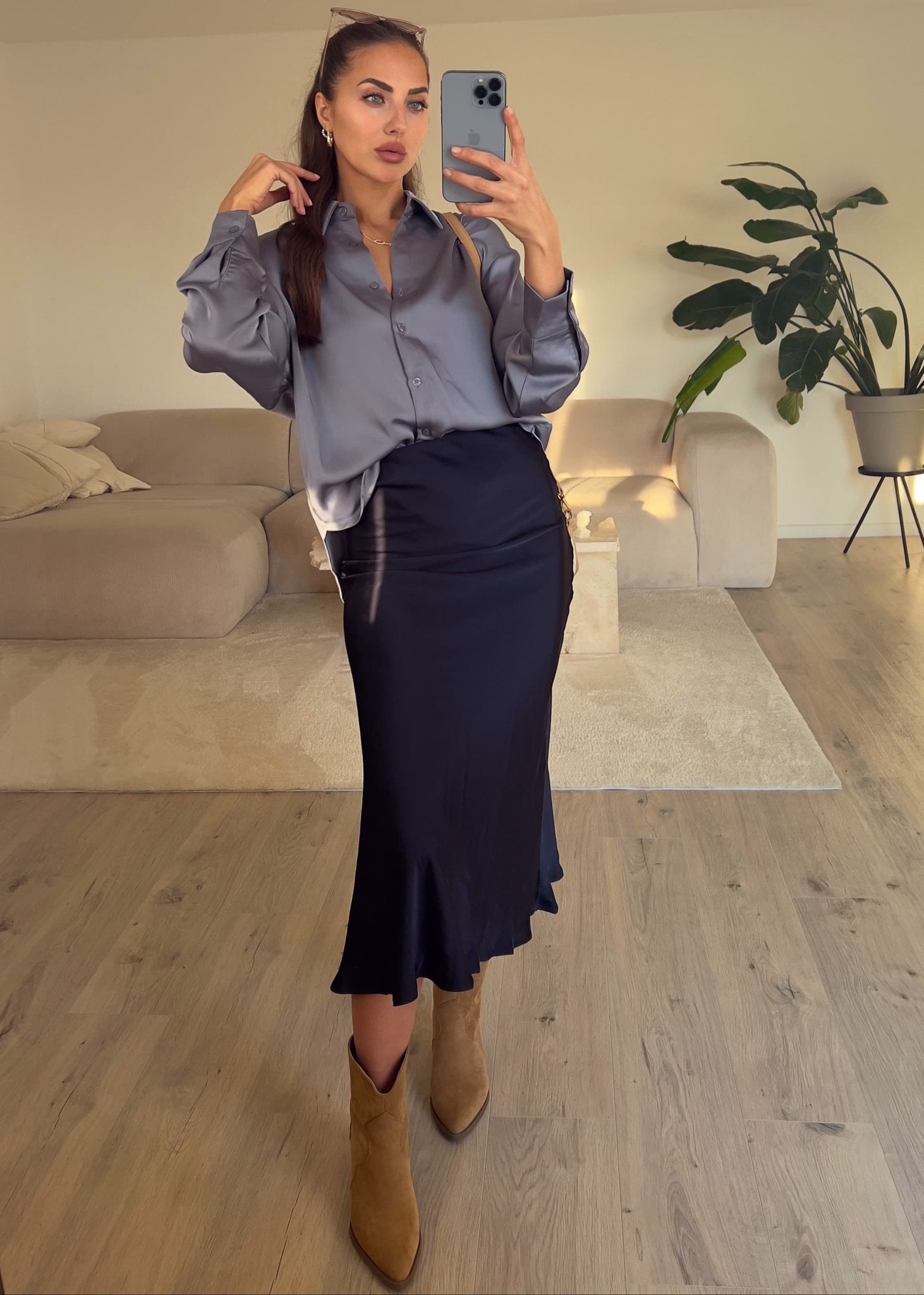 Satinbluse - NAHA
