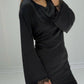 Satinbluse mit Spitze & Bindeband - NAHA
