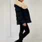 Steppjacke mit Kapuze & Bindegürtel - NAHA
