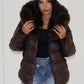 Steppjacke mit Kapuze & Bindegürtel - NAHA