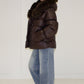 Steppjacke mit Kapuze & Bindegürtel - NAHA