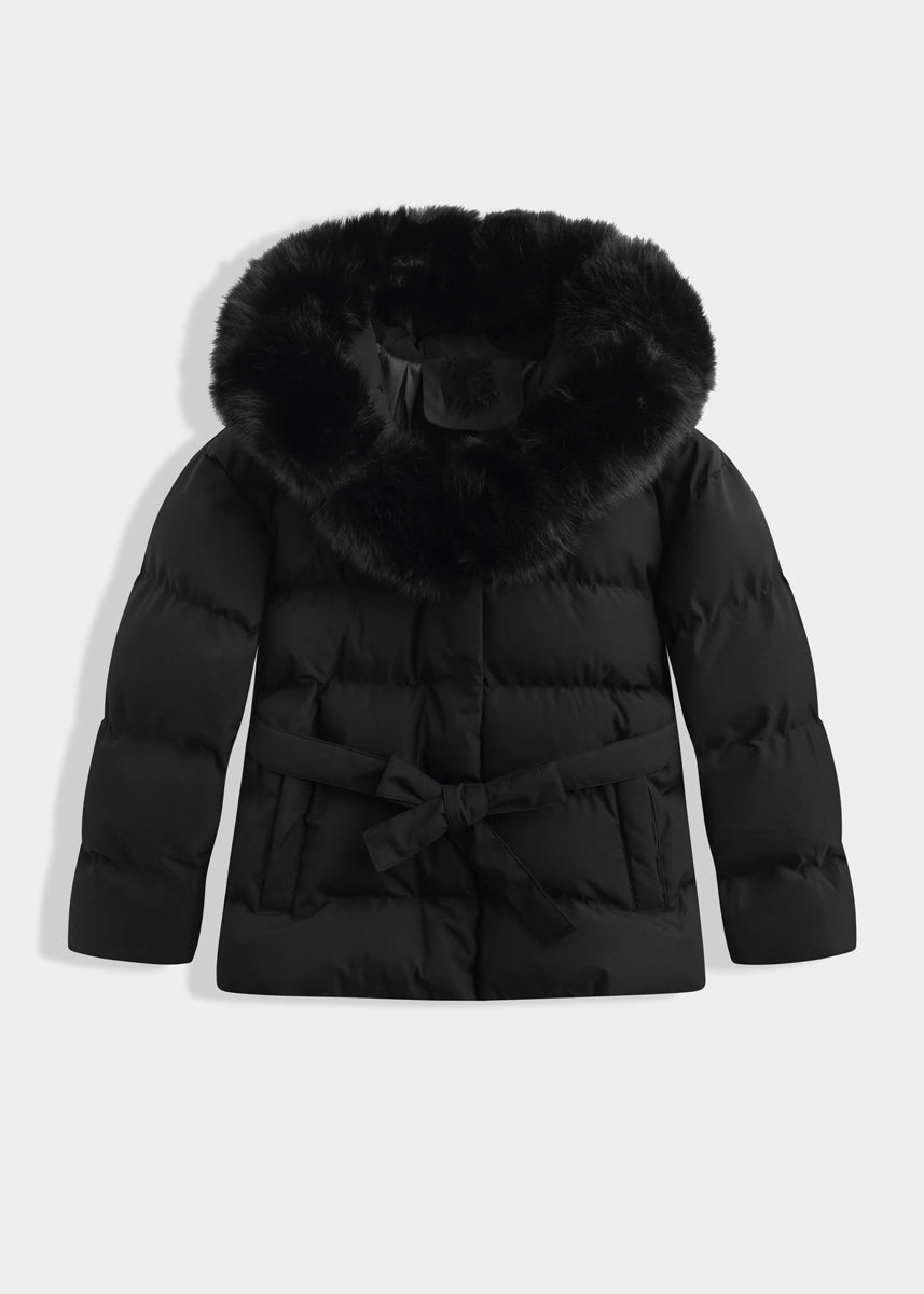 Steppjacke mit Kapuze & Bindegürtel - NAHA