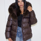 Steppjacke mit Kapuze & Bindegürtel - NAHA