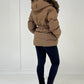 Steppjacke mit Kapuze & Bindegürtel - NAHA