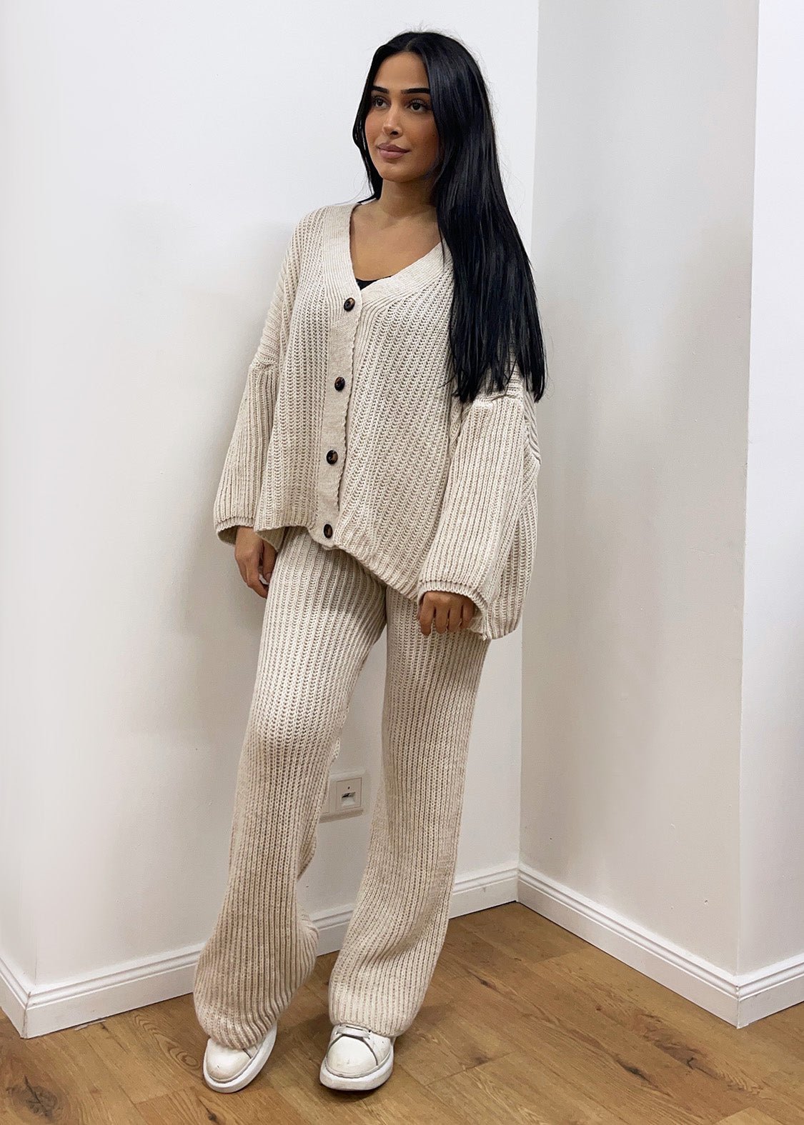 Strick-Set aus Cardigan und Hose - NAHA