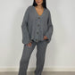 Strick-Set aus Cardigan und Hose - NAHA
