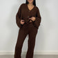Strick-Set aus Cardigan und Hose - NAHA