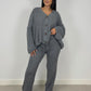 Strick-Set aus Cardigan und Hose - NAHA