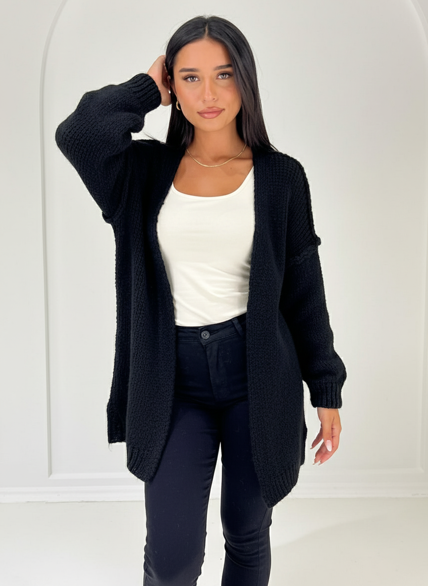 Strickcardigan mit softer Struktur