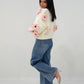 Strickjacke mit Häkelblumen - NAHA