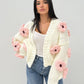 Strickjacke mit Häkelblumen - NAHA