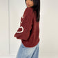 Strickpullover mit Herz-Muster - NAHA