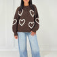Strickpullover mit Herz-Muster - NAHA
