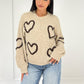 Strickpullover mit Herz-Muster - NAHA