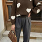 Strickpullover mit Herzmuster - NAHA