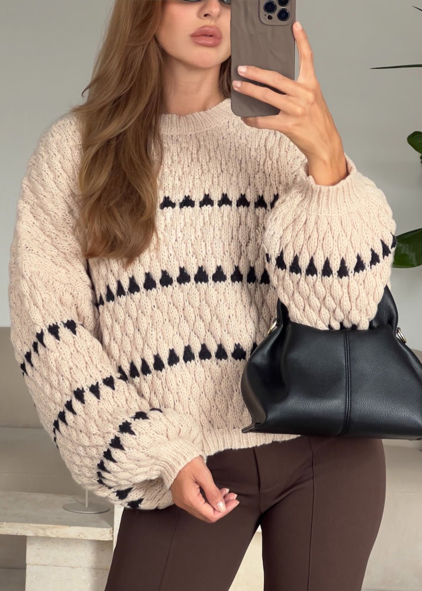 Strickpullover mit Strukturmuster - NAHA