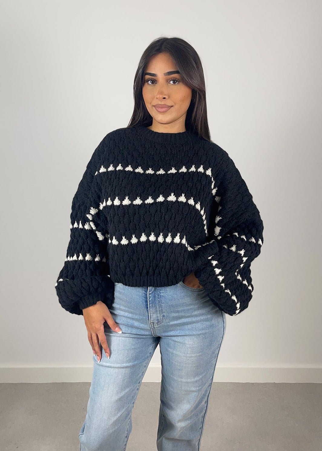 Strickpullover mit Strukturmuster - NAHA