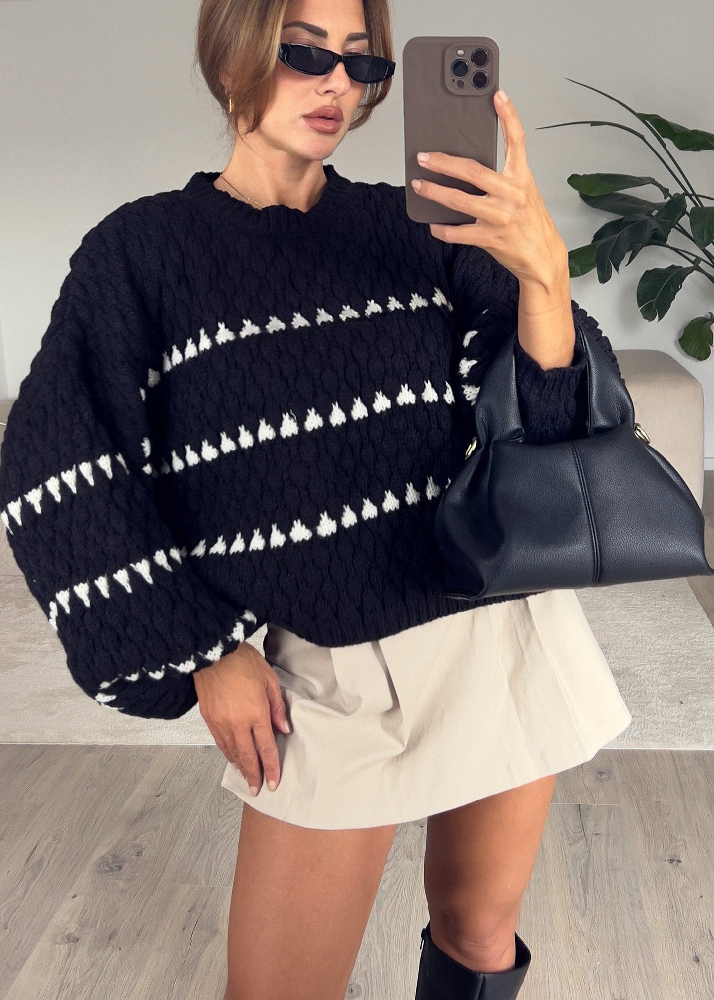 Strickpullover mit Strukturmuster - NAHA