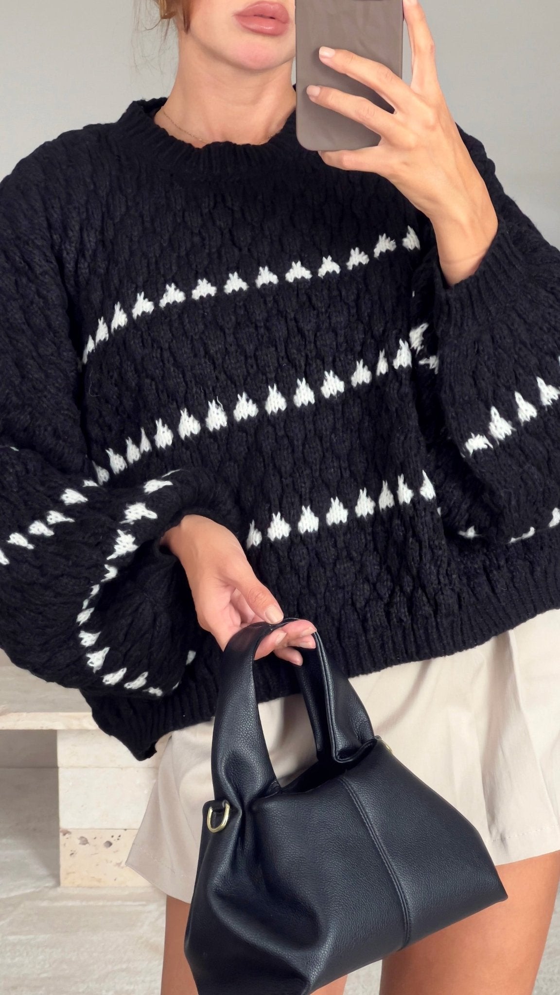 Strickpullover mit Strukturmuster - NAHA