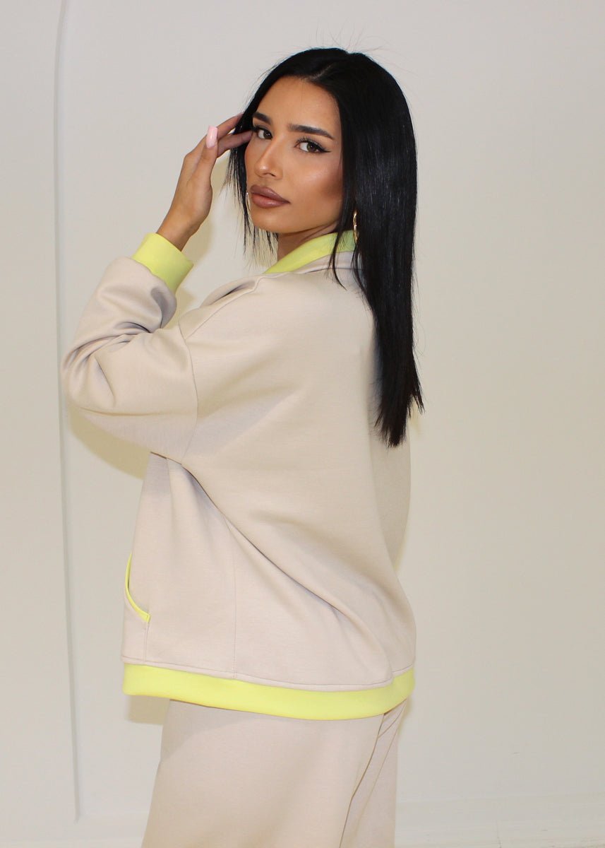 Sweat-Set Damen mit Zipjacke und weiter Hose - NAHA