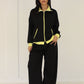 Sweat-Set Damen mit Zipjacke und weiter Hose - NAHA