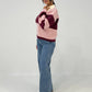 Sweatshirt mit Blockstreifen & Kragen - NAHA