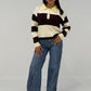 Sweatshirt mit Blockstreifen & Kragen - NAHA