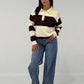 Sweatshirt mit Blockstreifen & Kragen - NAHA
