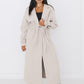 Oversized Trenchcoat Beige mit Gürtel