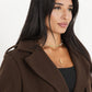 Oversized Trenchcoat Dunkelbraun mit Gürtel