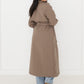 Oversized Trenchcoat Taupe mit Gürtel
