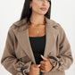 Oversized Trenchcoat Taupe mit Gürtel