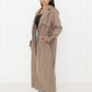 Oversized Trenchcoat Taupe mit Gürtel