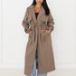 Oversized Trenchcoat Taupe mit Gürtel