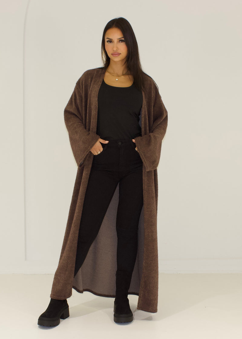 Langer Damen Strickcardigan