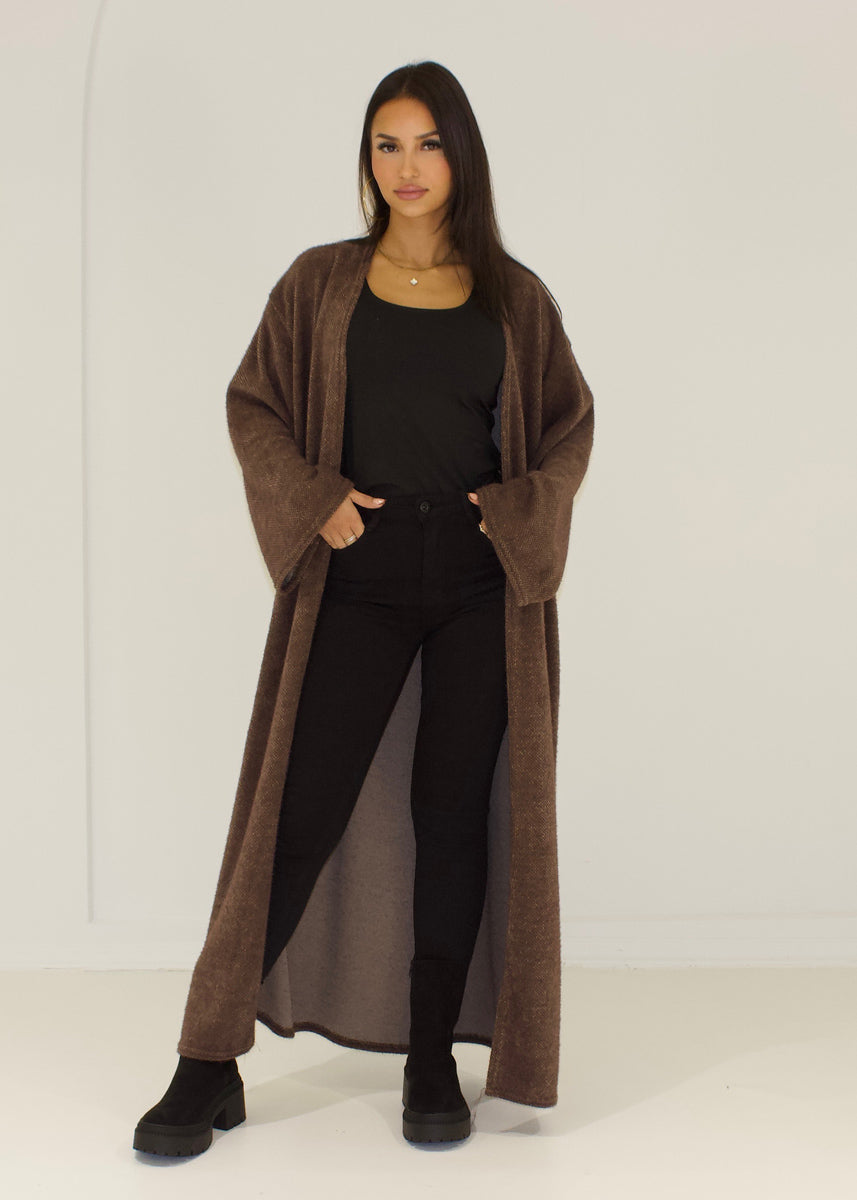 Langer Damen Strickcardigan