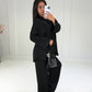 Weites Set aus Hemd und Hose Schwarz - NAHA