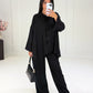 Weites Set aus Hemd und Hose Schwarz - NAHA
