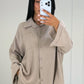Weites Set aus Hemd und Hose Taupe - NAHA