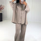 Weites Set aus Hemd und Hose Taupe - NAHA