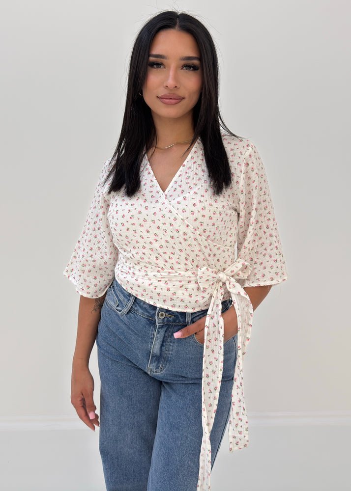 Wickelbluse aus Musselin - NAHA