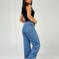 Wide Leg Jeans mit High Waist - NAHA
