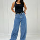 Wide Leg Jeans mit High Waist - NAHA