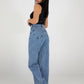 Wide Leg Jeans mit überkreuztem Bund - NAHA