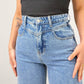 Wide Leg Jeans mit überkreuztem Bund - NAHA