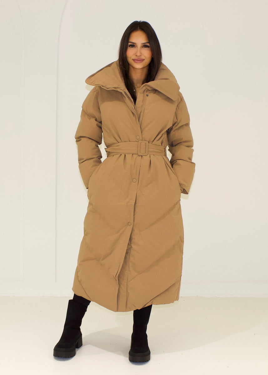 Steppmantel mit großem Kragen