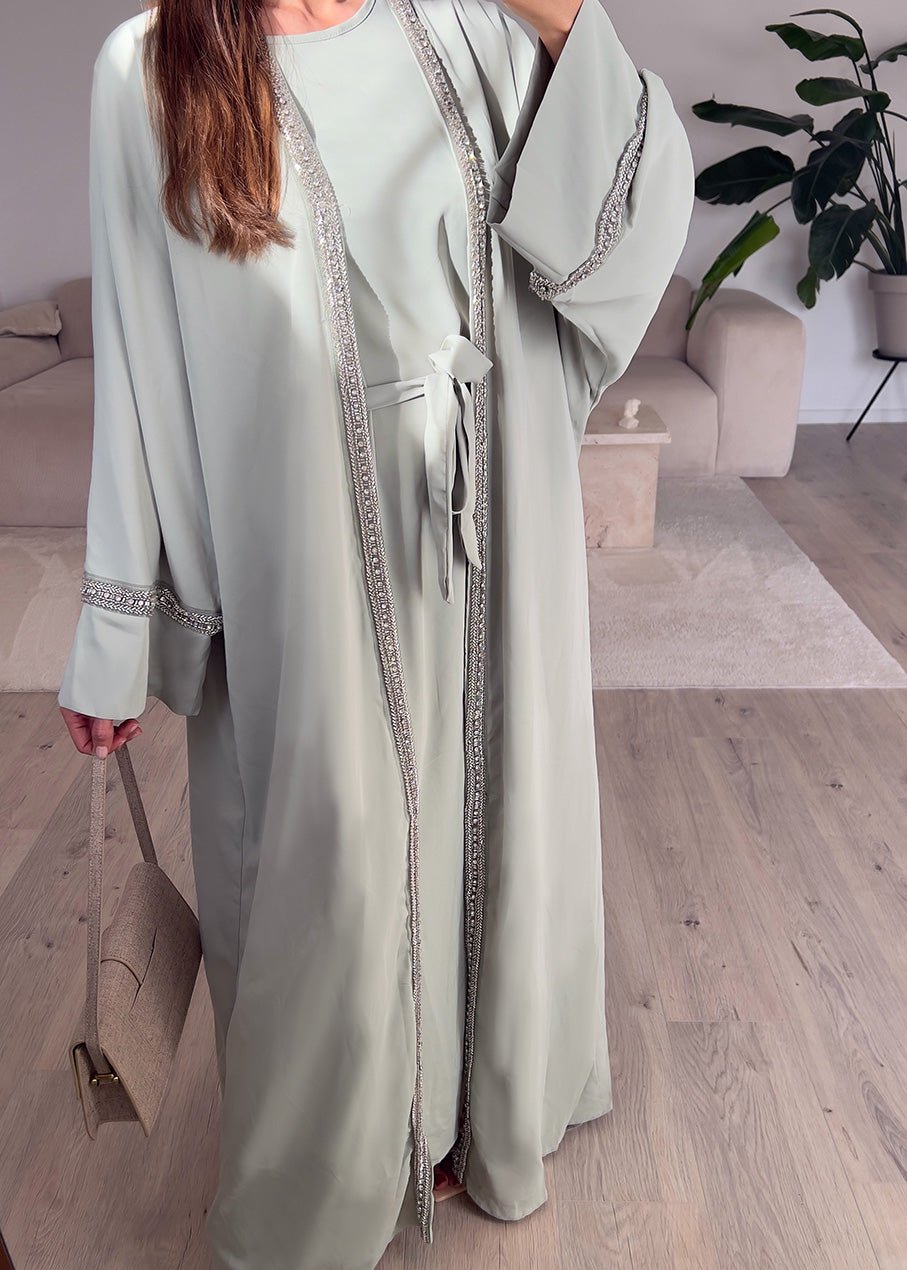 Zweiteiliges Kleid mit Strass-Details - NAHA